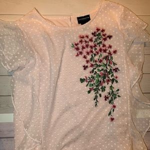 Pink embroidered blouse